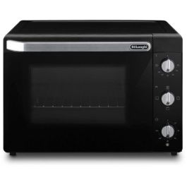 Delonghi Horno pequeño con Ventilador EO 40112.BK Negro - Puerta Doble Cristal - 40L - 2000W - 51.5 x 44 x 36 cm