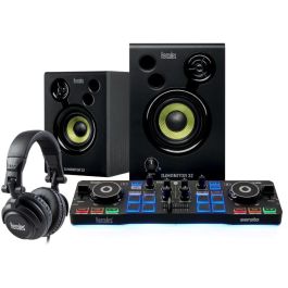 Hercules DJStarter Kit Controlador DJ con Auriculares 3.5 mm, 4 Pads de Batería, Ecualizador - Negro 4780890 Precio: 179.49999947. SKU: B1GYDC9L4N