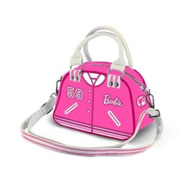 Barbie Bolso Bowling Fashion Varsity Rosa con Cremallera y Bandolera 12 x 22 x 16 cm
