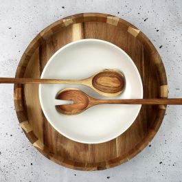 Home Deco Factory Bandeja de Acacia Diámetro 40 cm Cocooning