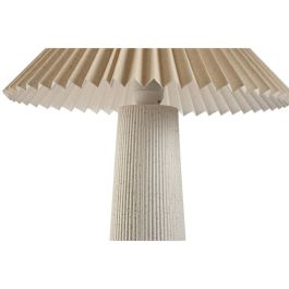 DKD Home Decor Lámpara Sobremesa Urban Beige Cerámica Poliéster 35x41x35 cm E27 50W