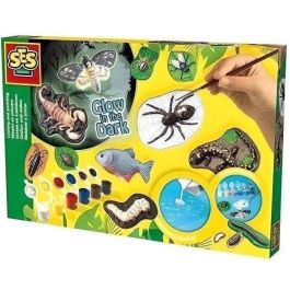 SES Creative Kit Moldeado y Pintura Animales de Miedo - Molde en Relieve Grande, 5 Colores de Pintura, Luminiscente, Pincel, Brillo, Yeso para Niños +5 años Precio: 25.5899996. SKU: B19HX9M277
