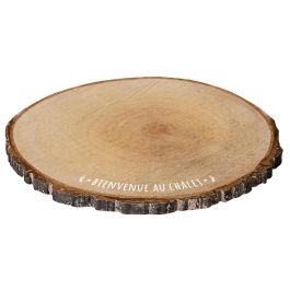 Home Deco Factory Individual de Madera Natural Rústico Diámetro 30 cm