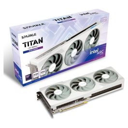 Sparkle B580 Intel Arc Titan Luna OC Tarjeta Gráfica 12GB GDDR6 3 Ventiladores Blanca