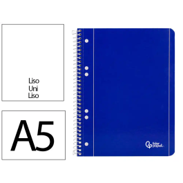 Cuaderno Espiral Liderpapel A5 Micro Serie Azul Tapa Blanda 80H 75 gr Liso 6Taladros Azul Precio: 11.49999972. SKU: B1EQHPM8AA