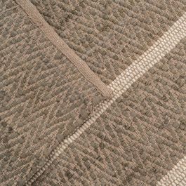 Alfombra Rayas Natural Algodón 160 X 230 cm