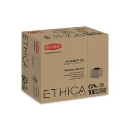 Stefanplast STE8003507687011 Jardinera Cuadrada Ethica Grafito 38 L