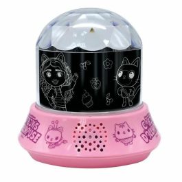 Lexibook LEX3380743105369 Luz nocturna infantil Gabby y la Casa Mágica con altavoz, proyecciones y melodías