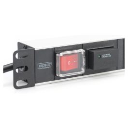 DIGITUS Regleta de Enchufes 7 Tomas Aluminio 2m Protección Sobretension