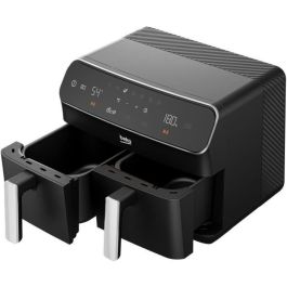 Beko FRL5388B Freidora de Aire Caliente Multifunción con Doble Cubeta 8.5L (2x 4.5L) para 2kg Patatas Fritas 2400W Negra