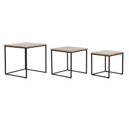 Mesita Auxiliar Urban DKD Home Decor Natural Negro 45 x 45 x 45 cm Set de 3 Precio: 89.79000052. SKU: B1CRZQ6Y2K