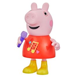 Hasbro Muñeca Peppa Pig Musical Interactiva, Habla y Canta, Más de 50 Sonidos, 20 cm, con Micrófono Doble Modo