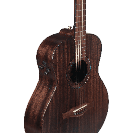 EKO Guitarra Acústica Travel Marco Polo Folk Electroacústica con Funda - Caoba Maciza con Electrónica Fishman