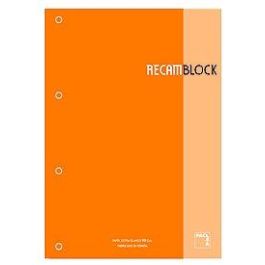 Recambio Pacsa Xblock Encolado A4 80H 90G 4 Taladros Cuadric.5X5 Naranja (1 Color En Rayado Y Banda) 5 unidades Precio: 21.49999995. SKU: B18NJC43DH