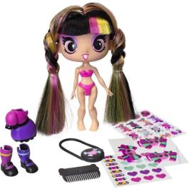 Muñeca - LANSAY - 55103 - Decora Girlz - Mini Muñecas de Moda para Personalizar - Luna