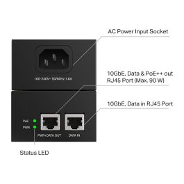 TP-Link POE380S Adaptador e Inyector PoE 10 Gigabit Ethernet