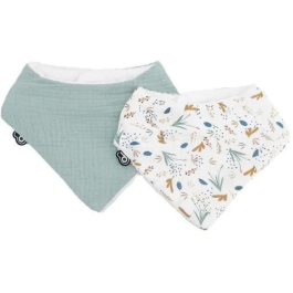 Domiva Pack de 2 Baberos Bandana Muselina - DOM3700948338582 - Estampado Celadón Sobre el Agua Precio: 25.95000001. SKU: B1E6PM5YFS