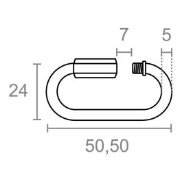 Edm Esl01 Eslabón Rápido Acero Galvanizado 5 mm 2 Unidades