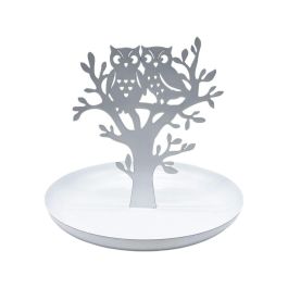 Joyero de Pie Versa Blanco Metal Hierro 15 x 13 x 15 cm Búhos