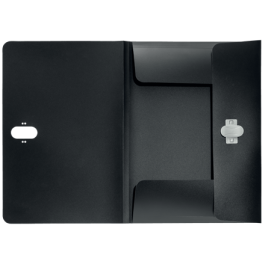 Leitz Carpeta Recycle con Gomas, Tres Solapas, DIN A4, Polipropileno Negro, 80% Reciclado