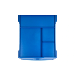 Q-connect Fichero Cajones Sobremesa 6 Cajones Organizador Azul Opaco para DIN A4 Folio Subcarpetas