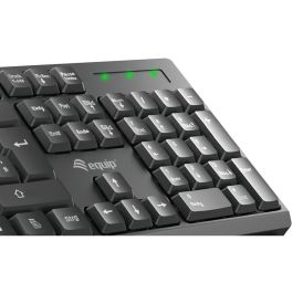 EQUIP Teclado y Ratón Inalámbricos Layout Portugués Negro