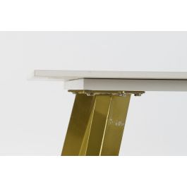 DKD Home Decor Mesita Auxiliar Moderna Dorado Blanco Cerámica Metal 60 x 48 x 60 cm