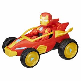 Hasbro HASG14715P0 Figura Iron Man y Vehículo Bolide, Marvel Iron Man y sus Increíbles Amigos, 3 Años+
