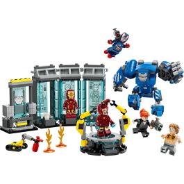 LEGO 76315 Laboratorio Iron Man: Sala de Armaduras Marvel Vengadores con Minifiguras MK1, MK43, MK6, Pepper Potts y Aldrich Killian