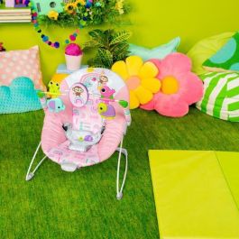BRIGHT STARTS Hamaca Pink Paradise, vibraciones relajantes, juguetes interactivos, desde el nacimiento BRIGHT STARTS Hamaca Pink Paradise, vibraciones relajantes, juguetes interactivos, desde el nacimiento