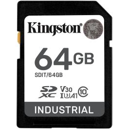Kingston 64GB SDXC XC Industrial U3 V30 A1 -40C a 85C 100MB/s Lectura, 80MB/s Escritura Precio: 125.58999948. SKU: B1K6C3W86D