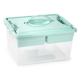 Caja Organizadora Plastico Plasticforte N 9 Con Bandeja Colores Surtidos 27x34x18 cm