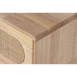 DKD Home Decor Mesita De Noche Scandi Natural 30 x 48 x 40 cm 2 Cajones