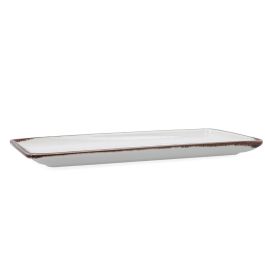 Bidasoa Orion Hydrozero - Bandeja Rectangular de Porcelana Blanca 34x16 cm. Profesional, apilable y apta microondas