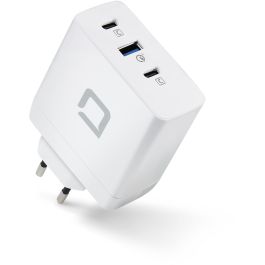 DICOTA D31983 Cargador Universal GaN para Portátil, 100W, Rápido Power Delivery/Quick Charge 4+, 1 USB-A, 2 USB-C