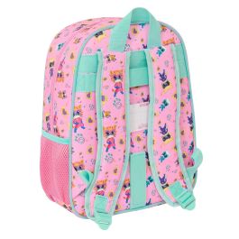 Mochila Escolar SuperKitties Rosa Turquesa 26 x 34 x 11 cm