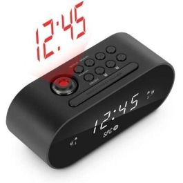 SPC 4586N Despertador Frodi Max Radio FM con Proyector de Hora, Alarma Dual, Función Snooze y Sleep, Pantalla LED 0.9''