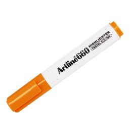 Rotulador Artline Fluorescente Ek-660 Naranja Pastel Punta Biselada 12 unidades