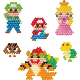 Aquabeads 31946 Set Personajes Super Mario - Abalorios para manualidades con 690 abalorios, 22 colores y plantillas para +4 años