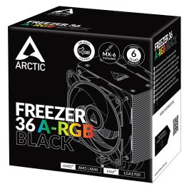 ARCTIC Refrigerador CPU Freezer 36 A-RGB Negro ACFRE00124A para Intel LGA1851/1700 y AMD AM5/AM4 con Ventilador 12cm PWM y Tubos de Calor de Aluminio