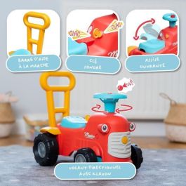 Falk Correpasillos Maurice FAL1702634130998 con Volante y Asiento Abatible Fabricado en Francia con 90% Plástico Reciclado desde 12 Meses