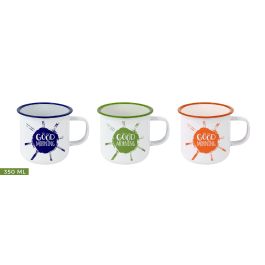 Mug Esmaltada Blanca con Frases 350 ml - Privilege (24 Unidades) Mug Esmaltada Blanca con Frases 350 ml - Privilege (24 Unidades)
