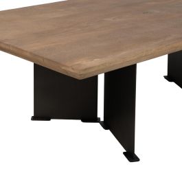 Mesa Centro Natural Madera-Hierro Salón 150 X 70 X 43 cm