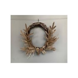 DKD Home Decor Corona Navidad Alpina Beige Plateado 50 cm - Decoración de Poliéster y Metal para Puerta - Pack 2 Unidades Precio: 18.876. SKU: B14GP7N5ZQ