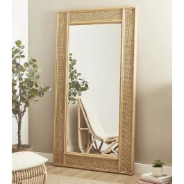 DKD Home Decor Espejo de Ratán Tropical Marrón Claro 180x100 cm - Montaje Vertical u Horizontal, Colección Suipt, Acabado Natural DKD Home Decor Espejo de Ratán Tropical Marrón Claro 180x100 cm - Montaje Vertical u Horizontal, Colección Suipt, Acabado Natural