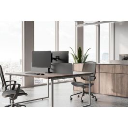 Neomounts DS60-600BL1 Soporte Monitor, 10-32", 0-8 kg, Brazo de Movimiento Completo, Antirrobo, Negro