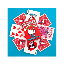 Bicycle Baraja de Cartas Hello Kitty 50 Aniversario para Poker, Magia, Cardistry y Coleccionismo
