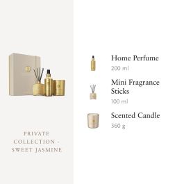 Rituals Private Collection Sweet Jasmine Set Regalo 3 Piezas Vela Perfumada 360gr + Mini Difusor 100ml + Perfume Hogar 200ml