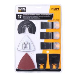 Koma Tools 08765 Kit 17 Accesorios Multiherramienta: Sierras Madera y Metal, Rascadores, Lijadora Delta y Lijas