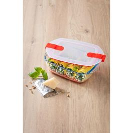 Pyrex Hermético Rectangular Cook&Heat de Vidrio Borosilicato 1.1 L con Tapa Hermética, Apto Horno, Microondas, Congelador y Lavavajillas.